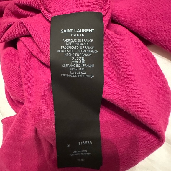 Pink Saint Laurent Rive Gauche Tee 
Size small fits like a medium
Send offers! - Picture 5 of 5